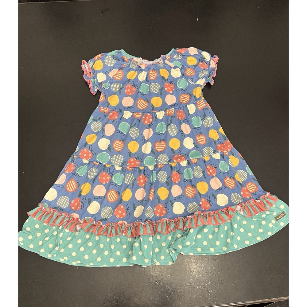 Matilda Jane Wonderment Time for School Apple Colorful Nightie Dress Sz 8 Or 10